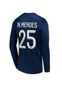 Paris Saint-Germain Nuno Mendes #25 Voetbaltruitje Thuis tenue 2022-23 Lange Mouw